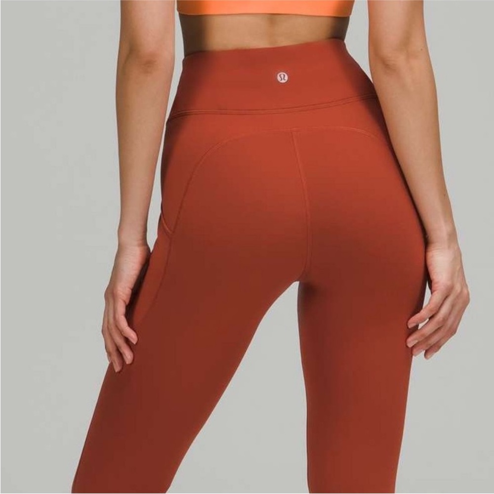 NEW Lululemon Invigorate High-Rise Crop 23" Cayenne size 12 - Picture 3 of 8